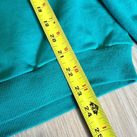 1990s VANCOUVER crewneck sweatshirt jumper - blue and multicoloured   Size S. - Picture 3 of 7